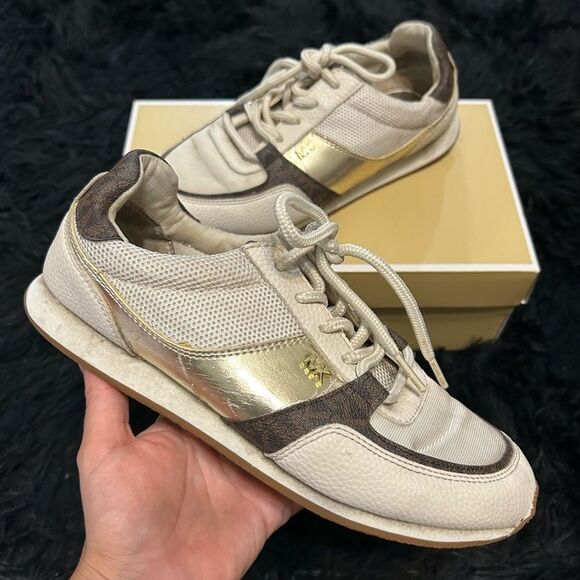 MICHAEL KORS casual lace up shoes sneakers women’s 7.5 - Picture 1 of 8